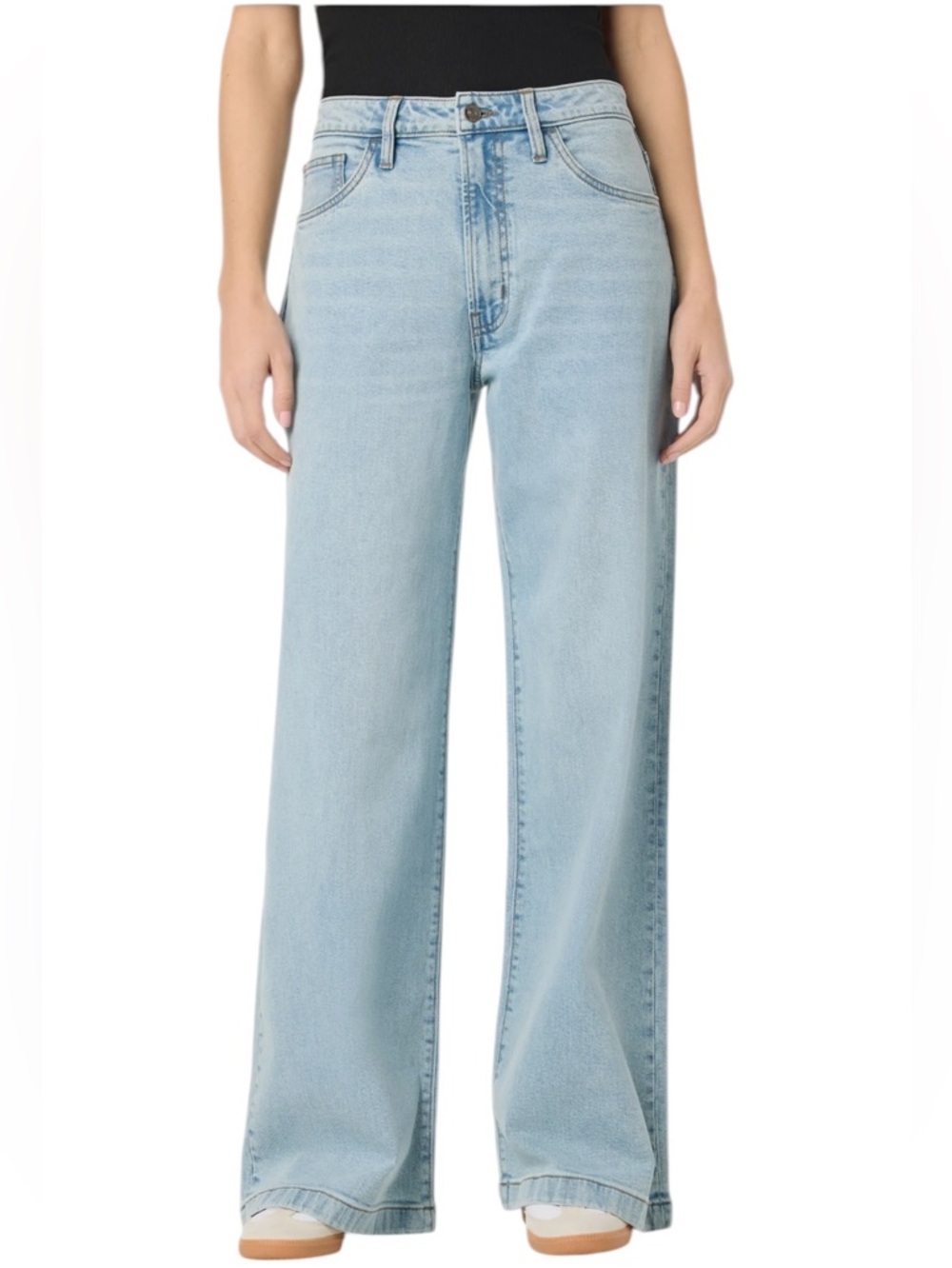 Hudson Jolene High Waist Wide Leg Jeans Sz 32 Light Blue Wash NWT